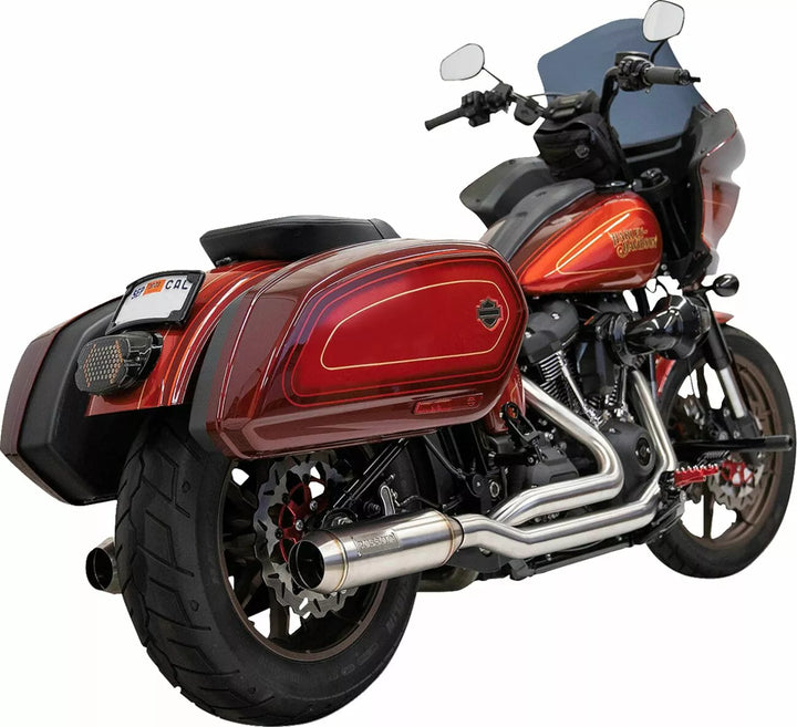 BASSANI XHAUST Exhaust True Dual SS with 4" Muffler M8 Softail 18-23