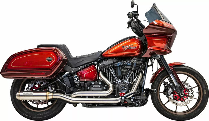 BASSANI XHAUST Exhaust True Dual SS with 4" Muffler M8 Softail 18-23