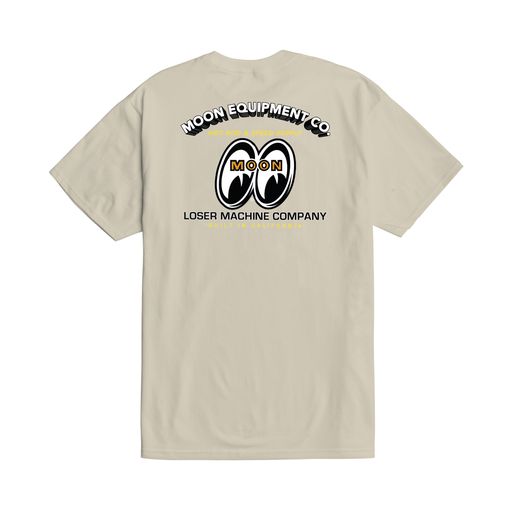 LMC X MOONEYES FRONT PAGE STOCK T-SHIRT NATURAL