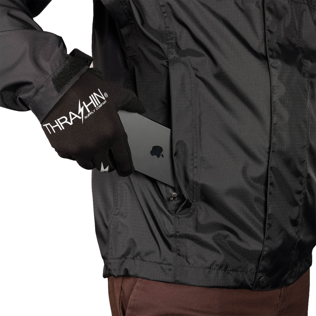 Thrashin Supply Mission - Waterproof Windbreaker - Black