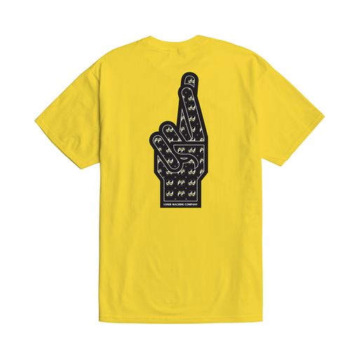 LMC X MOONEYES CALIFORNIA BUILT STOCK T-SHIRT YELLOW