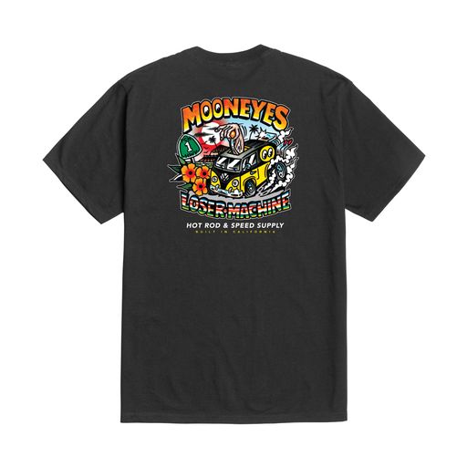 LMC X MOONEYES PACIFIC COAST HIGHWAY STOCK T-SHIRT BLACK